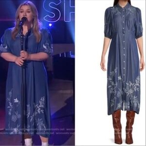 Johnny Was Jacqueline Shirt Dress with Pearl Snaps Size M